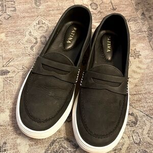 Patina Leather Goods Boardwalk Penny Loafer Shadow Black Size US 8 EU 38